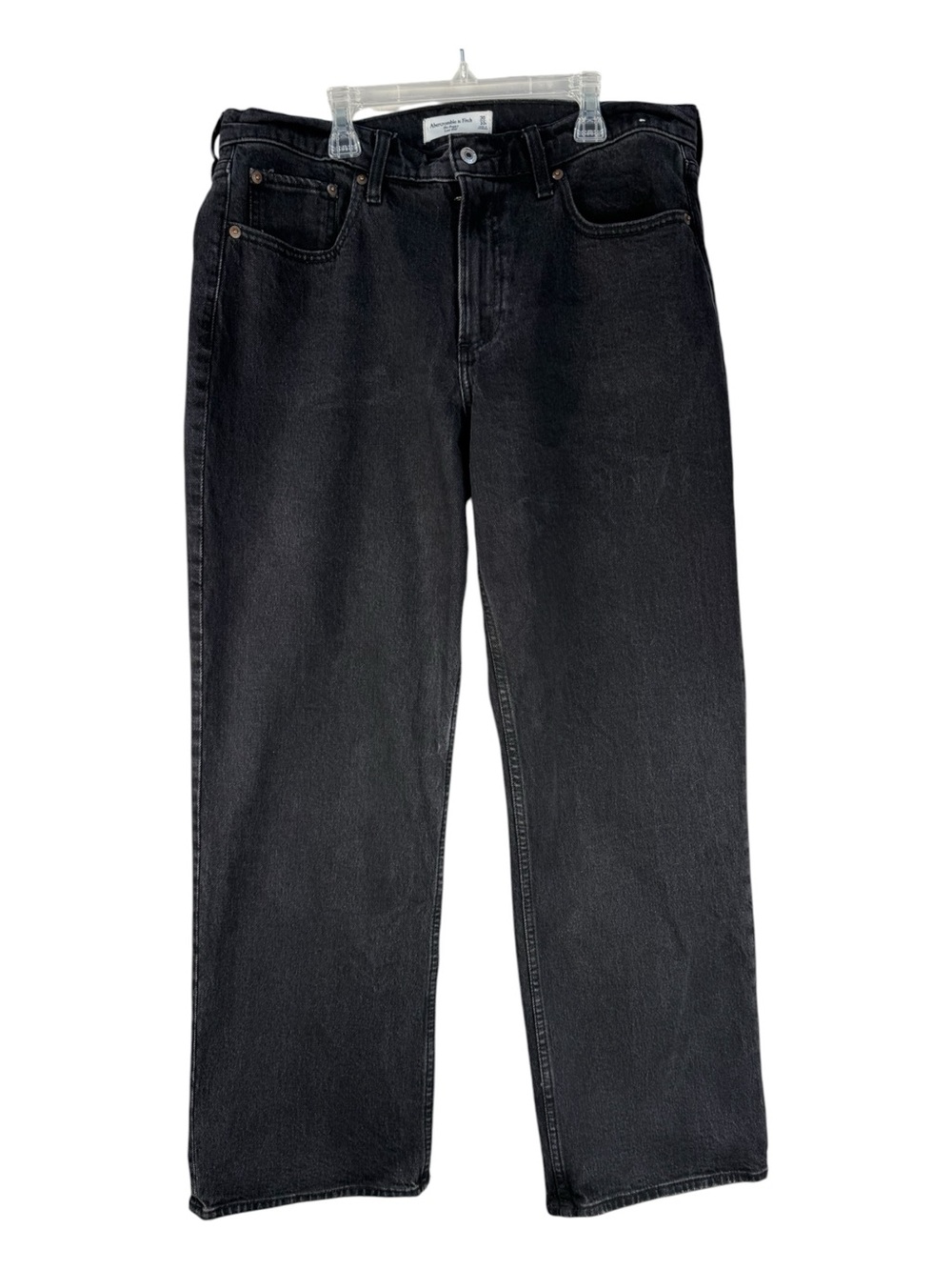 Abercrombie & Fitch The Baggy Low Rise Black Wash Jeans 30, 10R